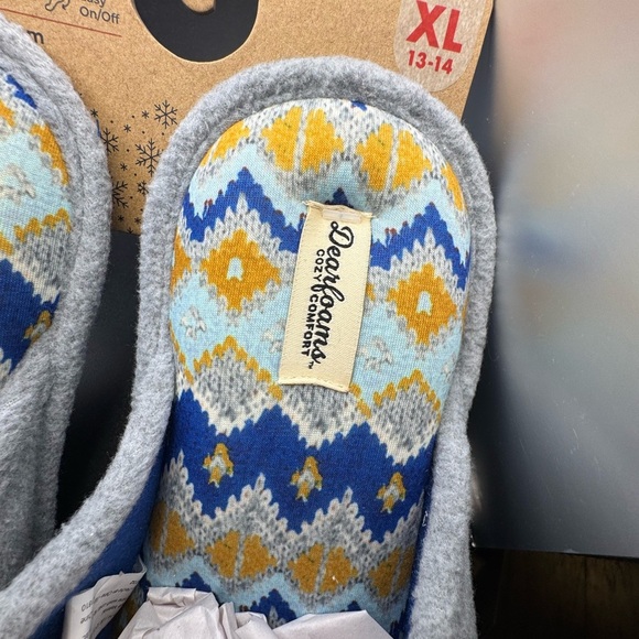 NWT Gray and Blue Mens ‘It’s Lit’ Slippers Size XL(13-14) - Picture 4 of 9